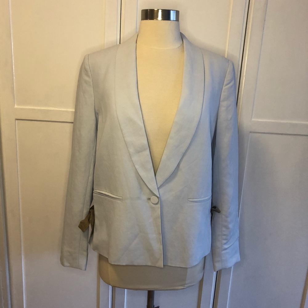 Club Monaco Light Blue Linen Blazer with ties